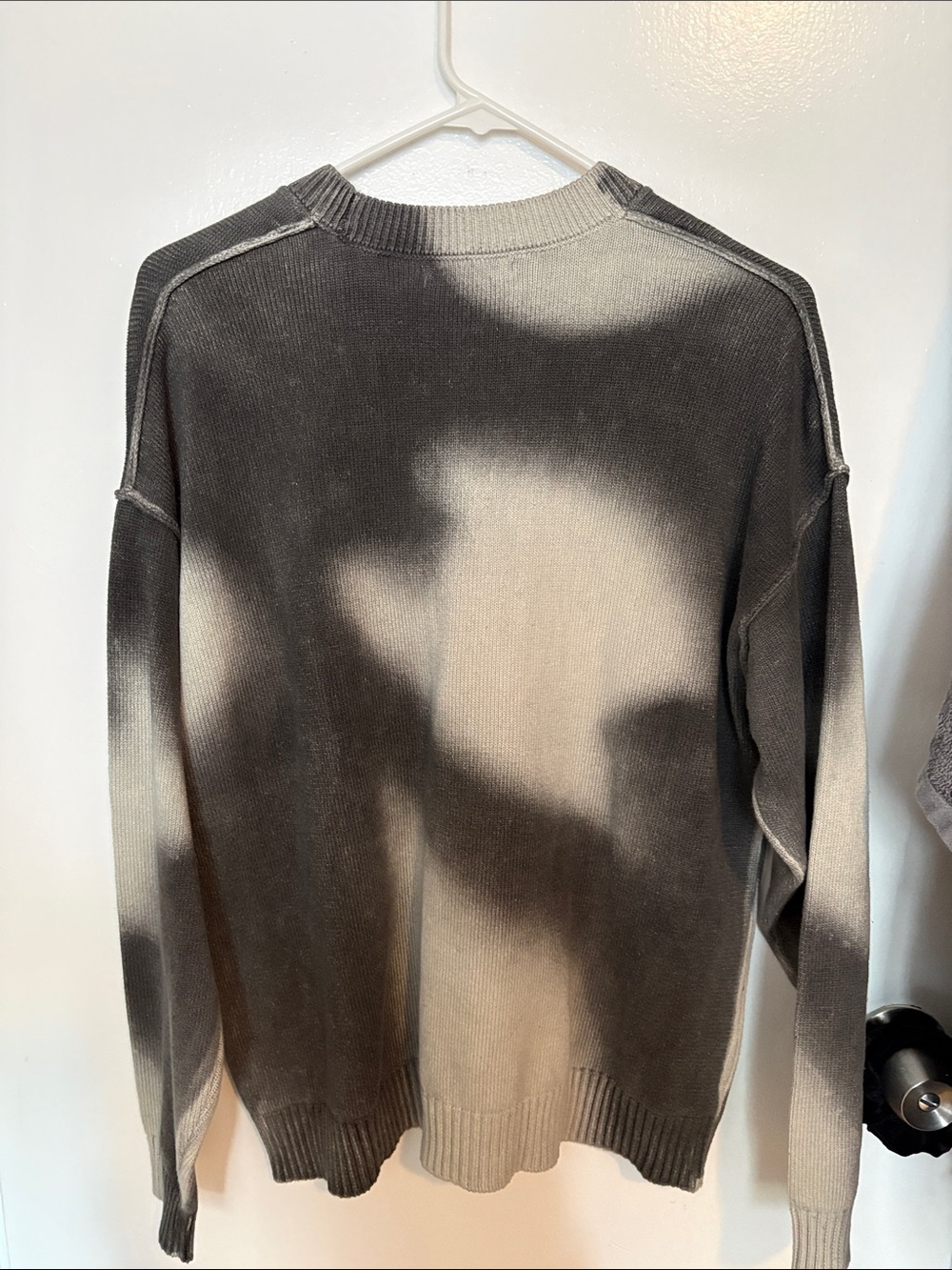 Zara Men's Crewneck Sweater in Charcoal and Cream Fade NWT S - Picture 3 of 4